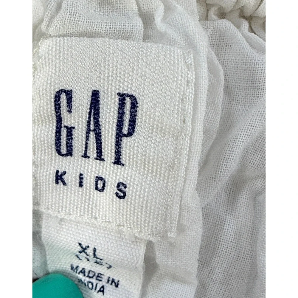 Gap Girls Maxi Dress Eyelet Ruffle Swiss Dot XL White Cotton